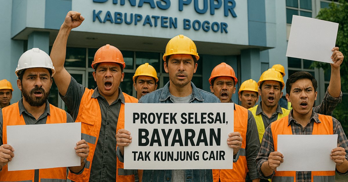 Kontraktor Geruduk Dinas PUPR Kabupaten Bogor: Proyek Selesai, Bayaran Tak Kunjung Cair