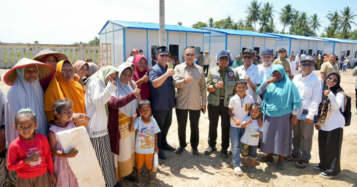 104 hunian tetap (huntap), satu masjid, dan satu balai pertemuan yang diperuntukkan bagi korban banjir Aceh Utara.