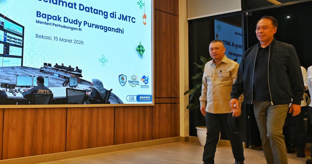 Masjid Ramah Pemudik, Menhub Dudy Susuri Pantura jelas arus mudik 2026, Sabtu (15/3/2026).