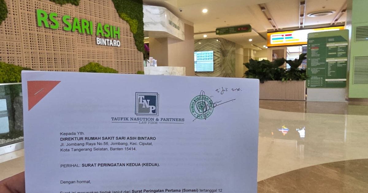 RS Sari Asih Diberi Tenggat 7 Hari, Keluarga Djamaludin Siap Tempuh Jalur Hukum