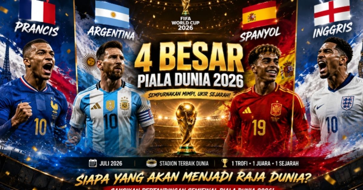 Mbappé vs Yamal, Messi vs Bellingham: Pertarungan Generasi di 4 Besar Piala Dunia