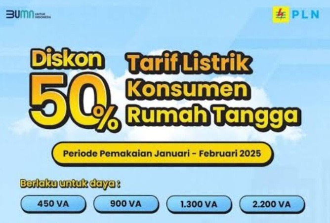 PLN Sebut Diskon Listrik 50 Persen Akan Berahir di Akhir Februari 2025