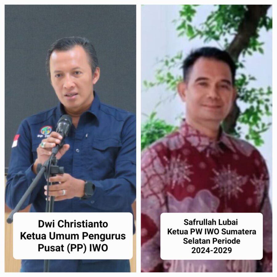 Ketum PP IWO Dwi Christianto : Selamat Atas Terpilihnya Safrullah Pimpin PW Sumatera Selatan Periode 2024-2029