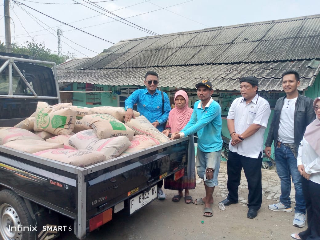 KNPI Kabupaten Bogor Salurkan Bantuan Untuk  Korban Bencana Angin Puting Beliung
