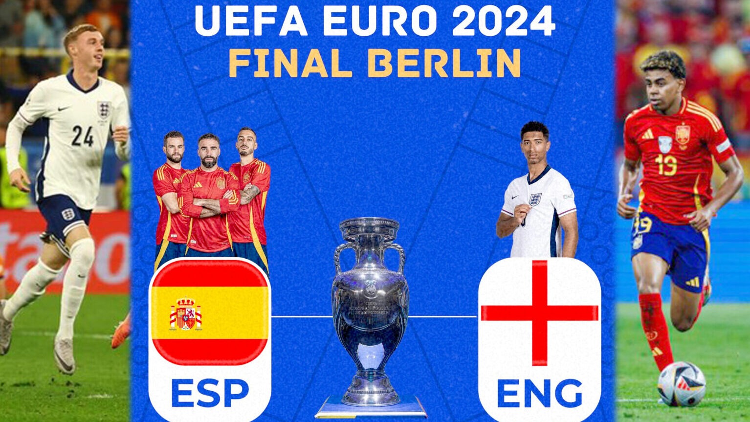Spanyol vs Inggris, Laga Penentuan Sang Juara di Piala Eropa 2024