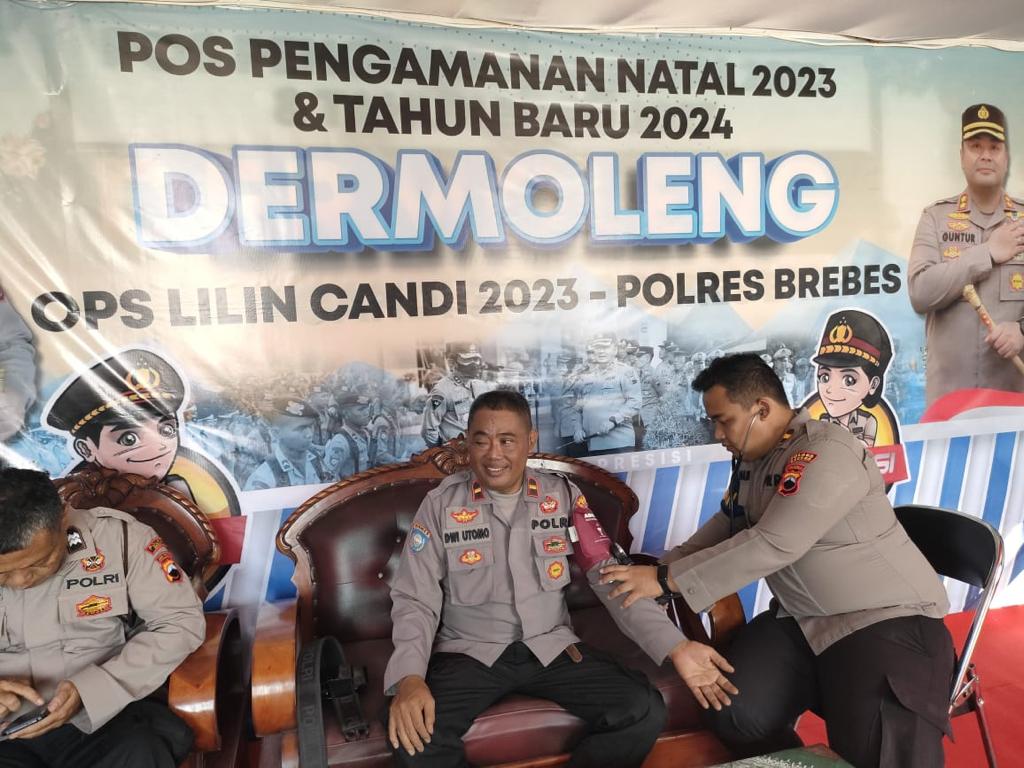 Personil Polres Brebes Yang Jaga Libur Nataru Diberikan Pelayanan Kesehatan